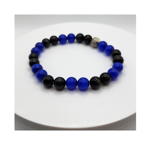 Blue + Black Cat Eye Bracelets